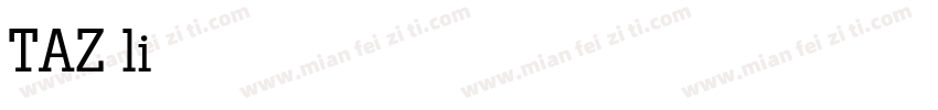 TAZ light字体转换